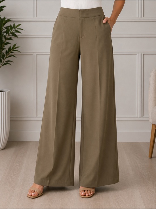Athleta Pants - Athleta Women’s Size 10 Olive Green Wide Leg Stretch Pants Pull On